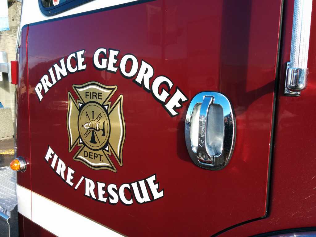 Side of Prince George Fire Rescue truck