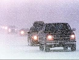 Highway 97 at Pine Pass under Snowfall Warning