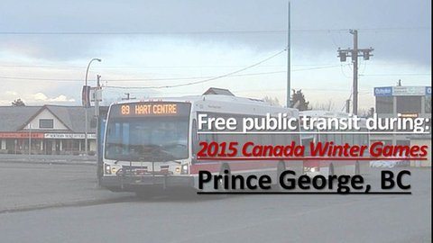 UNBC student please with games bussing initiative