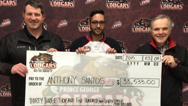Winning 50/50 ticket claimed