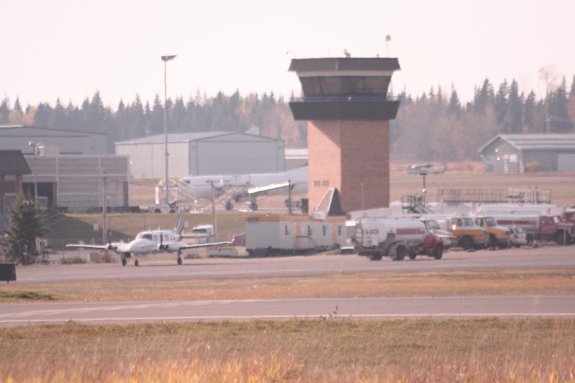 Plane makes emergency landing at airport