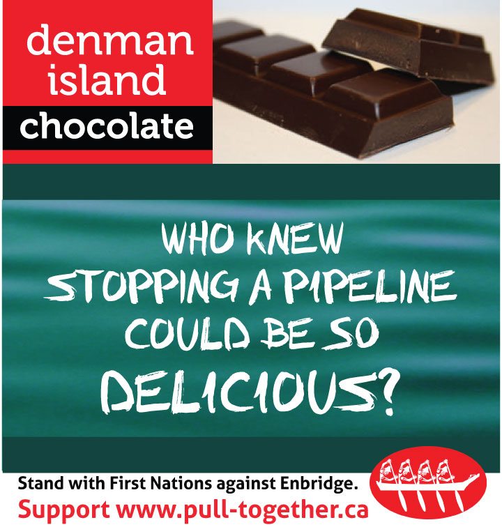 Chocolate company raises the “bar” for protesting Enbridge