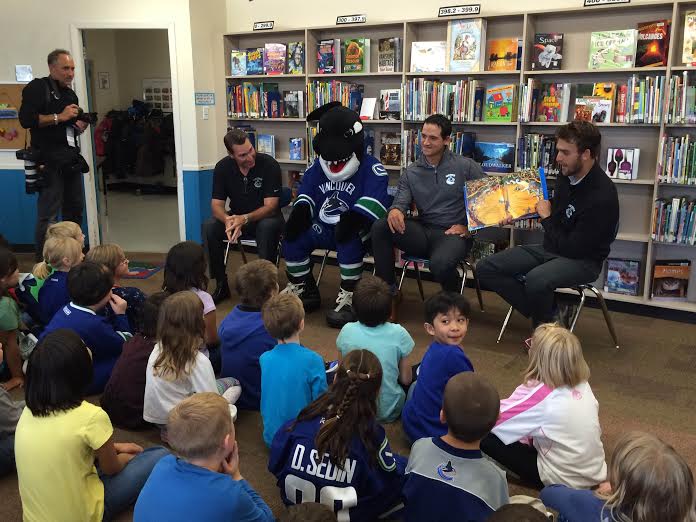 Canucks keep Quinson Elementary students cheering