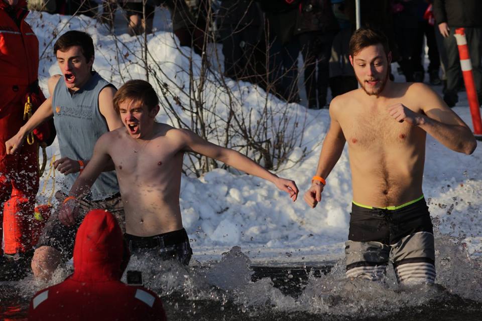 Polar Bear Dip makes a splash