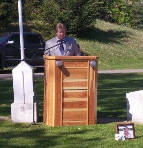 Northern Labour Council President Don Iwaskow joins the call for a ban on asbestos at the national Day of Mourning ceremony in Prince George