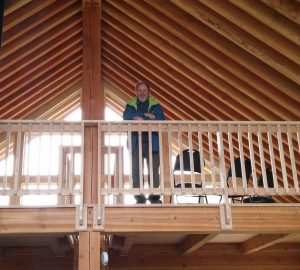 Aleza lake Research Forest Manager Mike Jull inside the new Field Education Centre