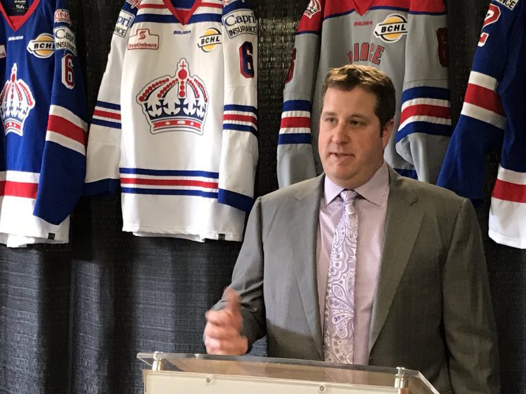 A new king crowned behind the Prince George bench