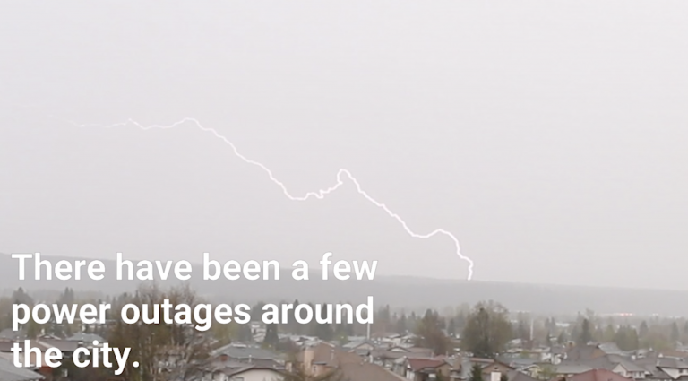 Prince George was under a severe thunderstorm warning last week