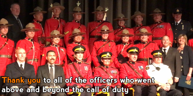 The North District RCMP recognized the service of 24 of its members