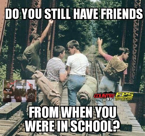 Are you still friends with any of your school friends?
