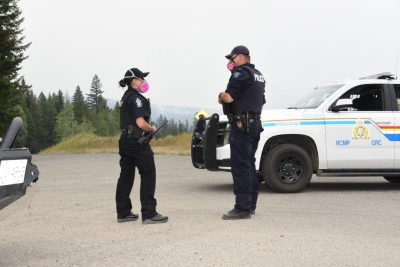 RCMP patrol evacuated neighbourhoods during wildfire activity