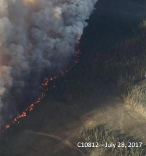 Wind gives firefighters a helping hand in the North Cariboo