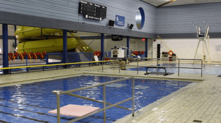 Members of the media got a tour of the Four Seasons Pool to see the condition of its foundations