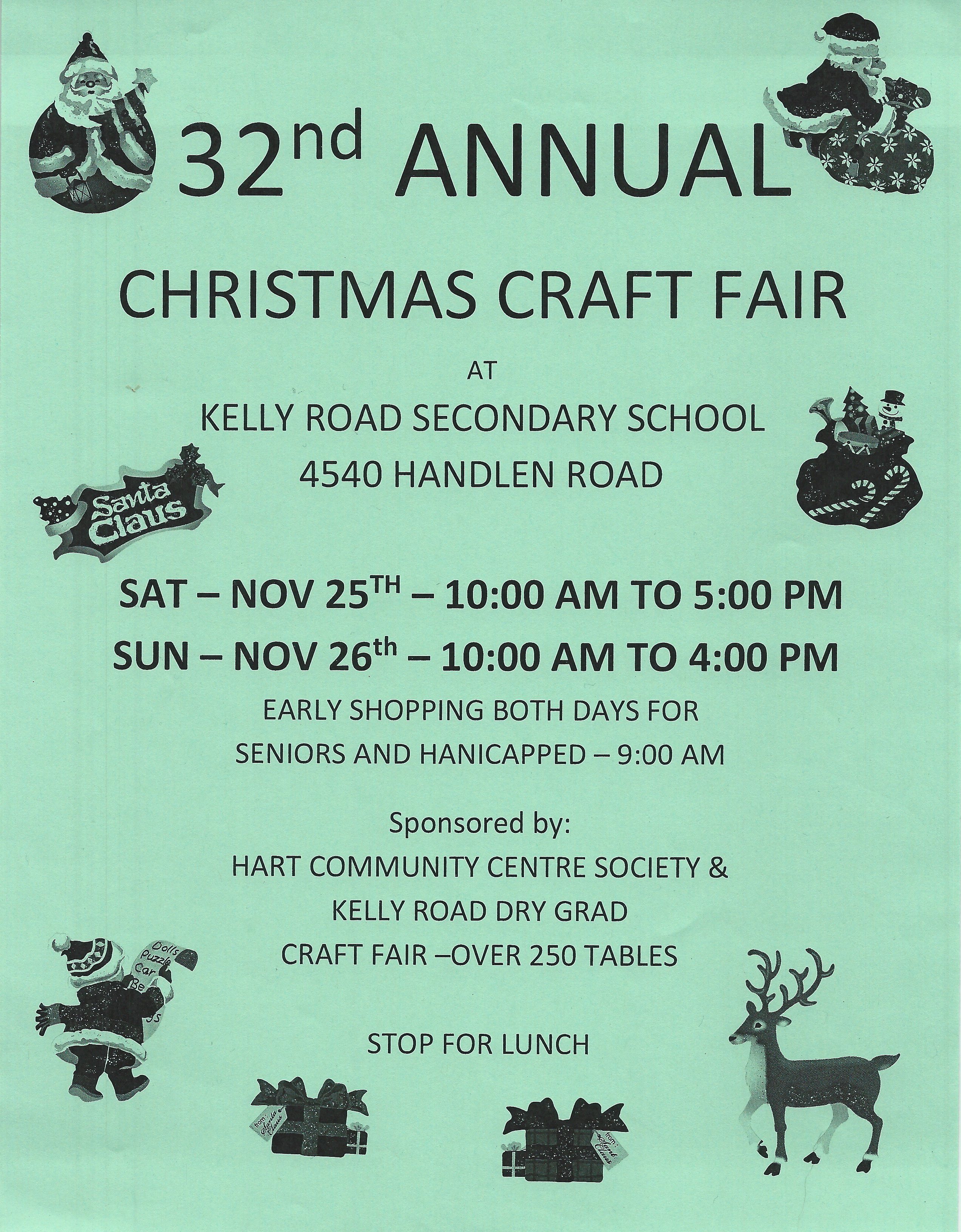 Kelly Road Secondary Craft Fair Kelly Road Secondary Craft Fair