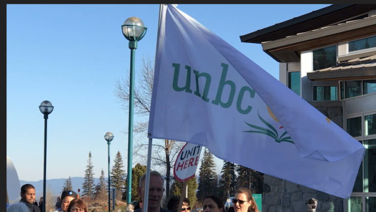 UNBC cafeteria workers rallied against Compass Group for better wages