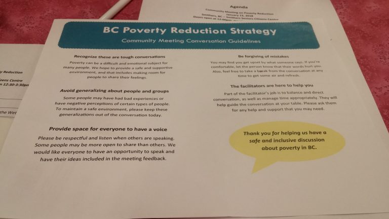 BC Government offering $2,500 grant to host local poverty reduction discussions