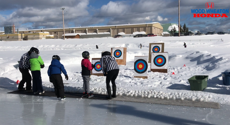 The Prince George Ice Oval held its first Olympic Skate and Snowball biathlon