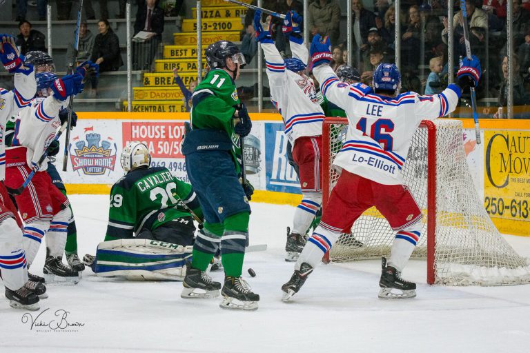 Spruce Kings swallow up ragged Surrey goaltending in game one