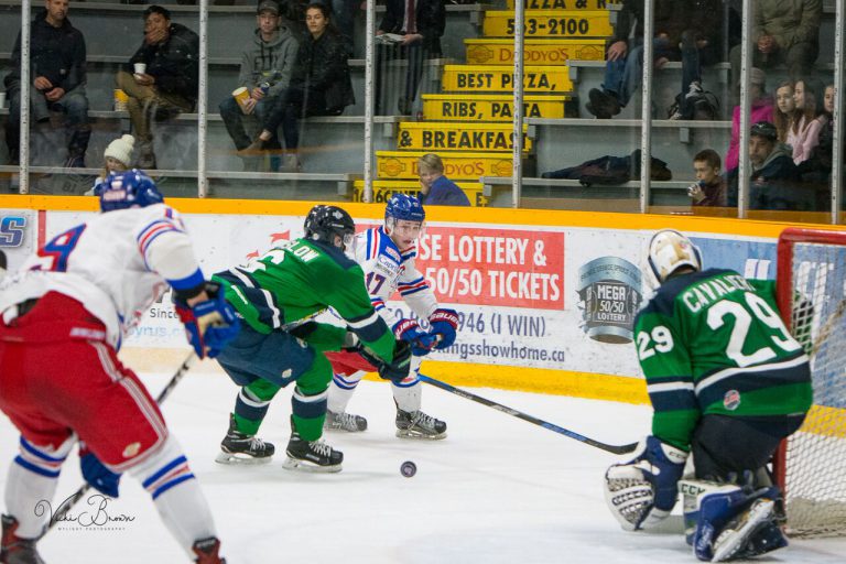 Cavaliere, Eagles steal a win to even series with Spruce Kings