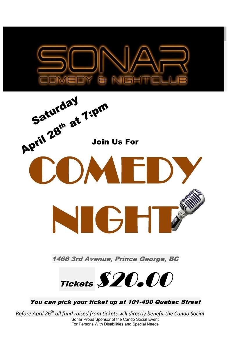 prince george events cando comedy night fundraiser my prince