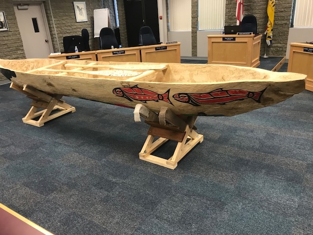 Peden Hill Elementary students learn how to carve traditional canoe