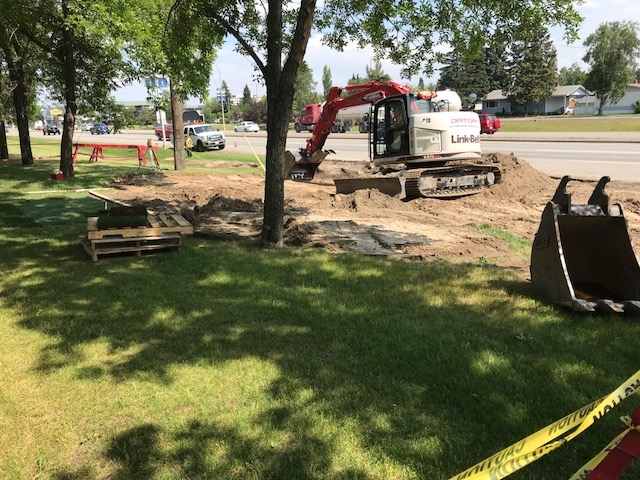 CNC walkway leading out to Hwy97 is being removed