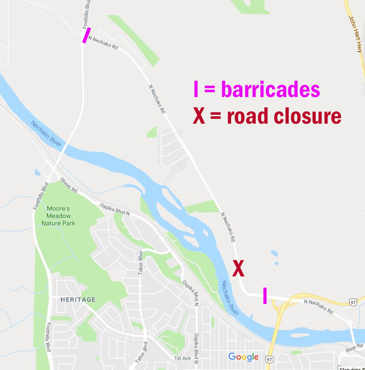 City to close North Nechako Road for construction project