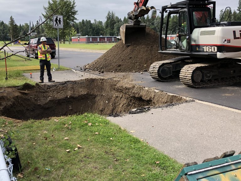 Update: Broken culvert results in 12-foot deep sinkhole