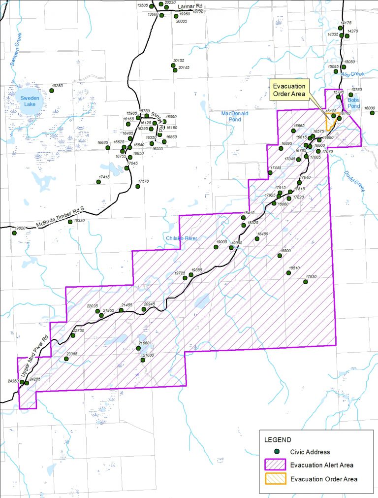 Evacuation order for 39 Upper Mud River Road properties downgraded to alert