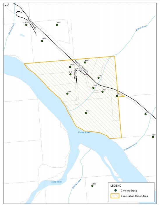 9 houses evacuated near McBride