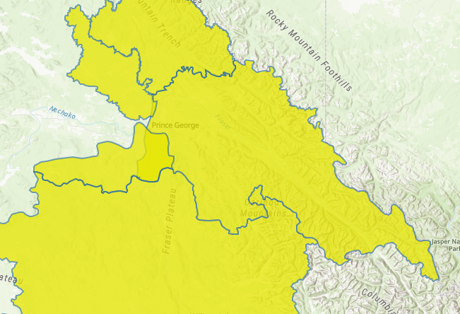 High streamflow advisory continues for Prince George area