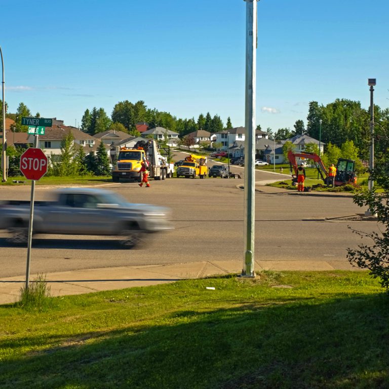 New crosswalk at Tyner and Baker