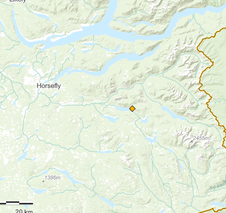 BC Wildfire Service on-site of a wildfire at McKinley Lake