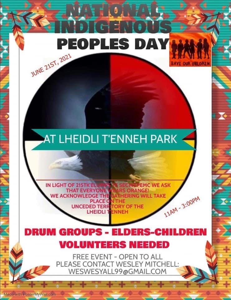 National Indigenous Peoples Day Drum Circle being held in PG