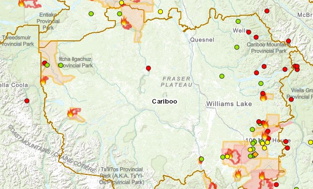 Flat Lake Fire reaches Highway 97, crews working to build guard in the area