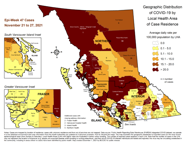 97 cases of COVID-19 reported in Prince George’s local health area last week