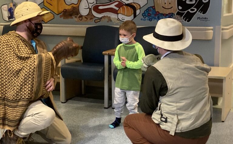 UHNBC paediatric patients meet pre-historic pals