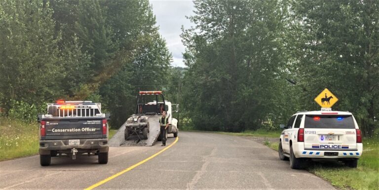 ATV seen driving the wrong way on Highway 16 in Smithers