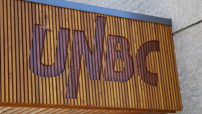 UNBC sign