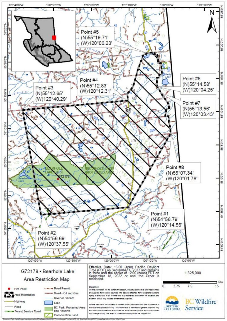 Restricted area at Bearhole Lake expands after “aggressive fire behaviour”