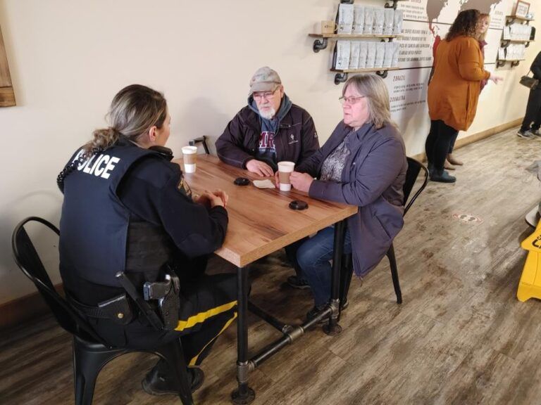 PG residents discuss drug decriminalization, RCMP recruitment at Coffee with a Cop event
