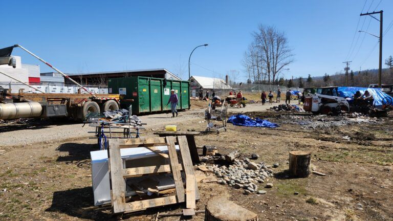 Dumpsters worth of debris cleared out of Moccasin Flats by volunteers