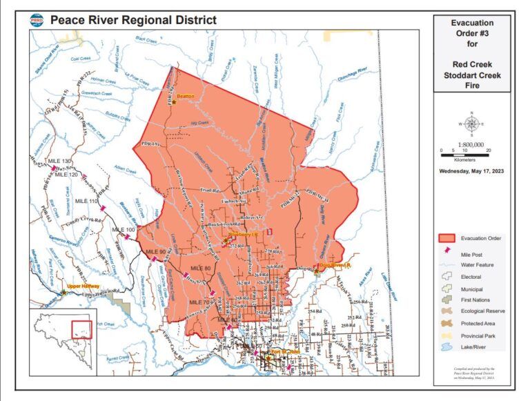 Update: Peace River Regional District updates Evacuation Orders and Alerts