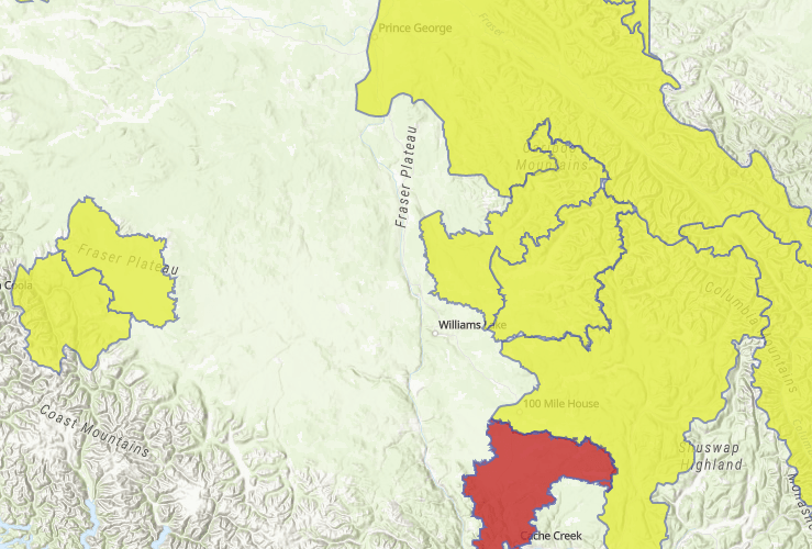 Quesnel River downgraded to High Streamflow Advisory