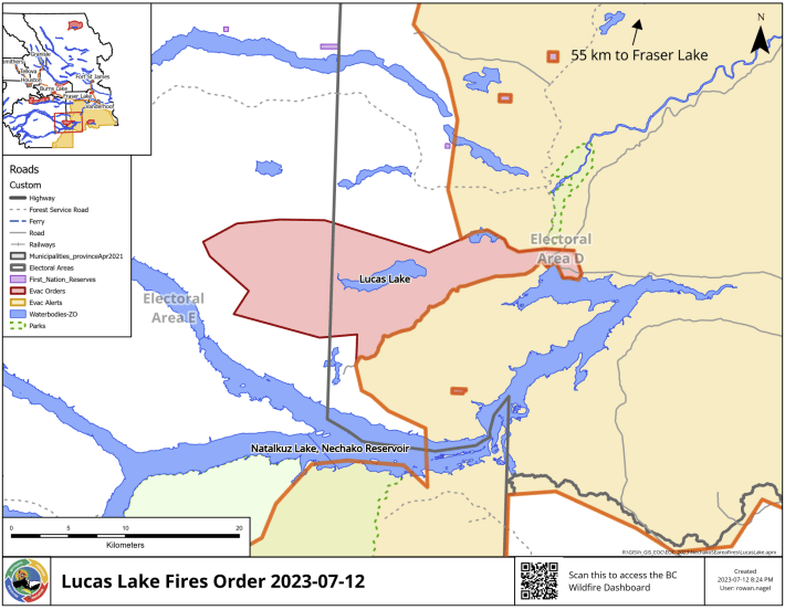 Regional District of Bulkley-Nechako issues Evacuation Order near Lucas Lake