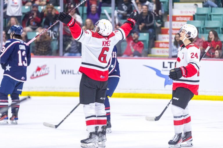 Funk and Kmec hat tricks too much for Tri-City in Cougars season opener
