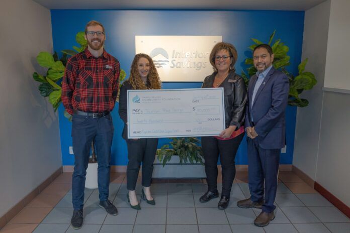 Colin Carson, CEO, Tourism Prince George, Mindy Stroet, Director of Development, PGCF, Sherry Krafta, Manager Hart branch, Interior Savings, Zahid Islam, President, PGCF