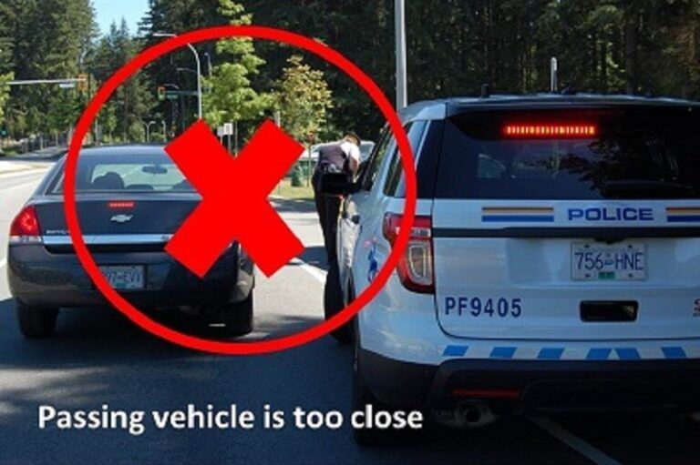 BC Highway Patrol urges drivers to slow down and move over for roadside workers and officers
