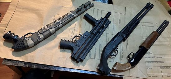 Weapons and suspected drugs seized by PG RCMP during search warrant