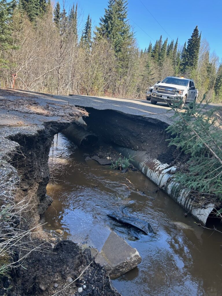 Ferguson Lake Road closed due to wash out